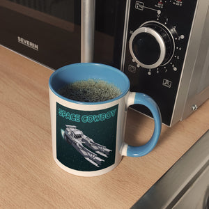 Space Cowboy Raumschiff Kaffeebecher