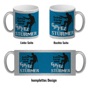 Echte Kerle sind Gipfelstürmer Kaffeebecher für Kletterer