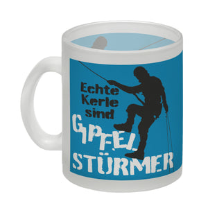 Echte Kerle sind Gipfelstürmer Kaffeebecher für Kletterer
