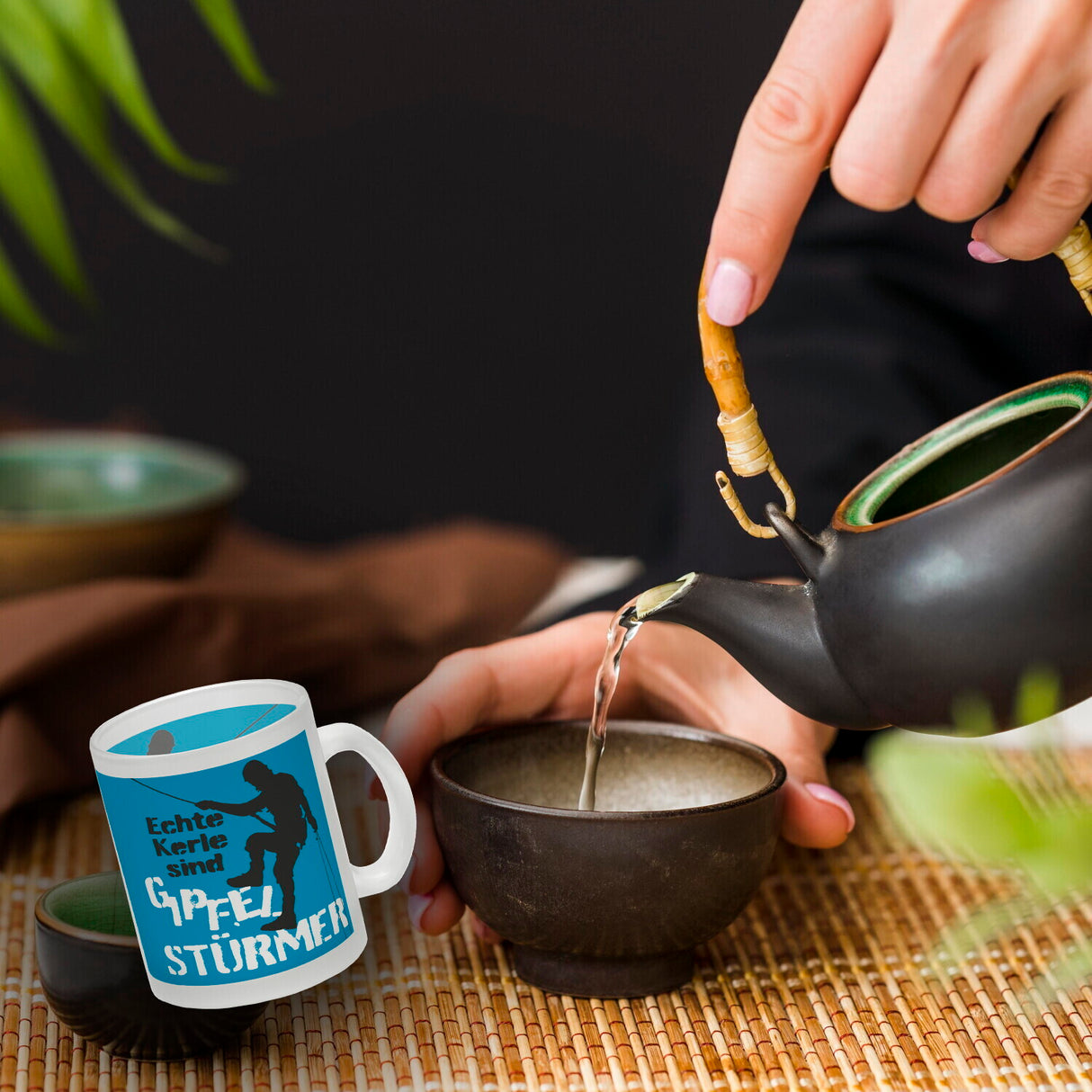 Echte Kerle sind Gipfelstürmer Kaffeebecher für Kletterer