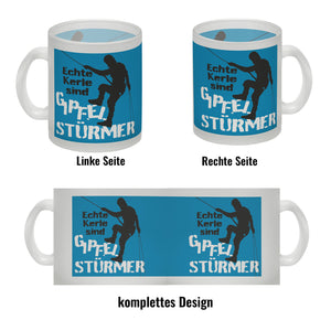 Echte Kerle sind Gipfelstürmer Kaffeebecher für Kletterer