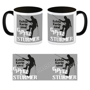 Echte Kerle sind Gipfelstürmer Kaffeebecher für Kletterer