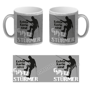 Echte Kerle sind Gipfelstürmer Kaffeebecher für Kletterer