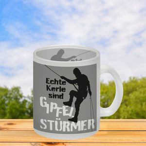 Echte Kerle sind Gipfelstürmer Kaffeebecher für Kletterer