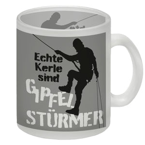 Echte Kerle sind Gipfelstürmer Kaffeebecher für Kletterer
