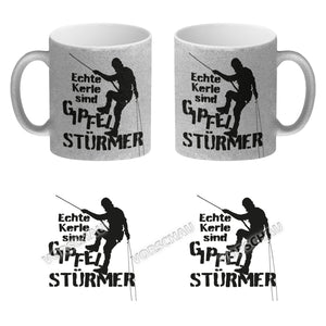 Echte Kerle sind Gipfelstürmer Kaffeebecher für Kletterer