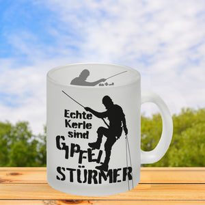 Echte Kerle sind Gipfelstürmer Kaffeebecher für Kletterer