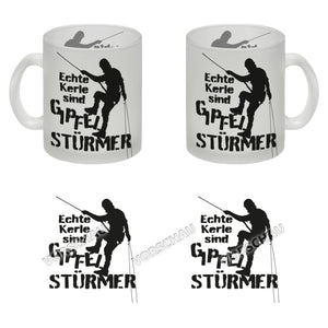 Echte Kerle sind Gipfelstürmer Kaffeebecher für Kletterer