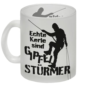 Echte Kerle sind Gipfelstürmer Kaffeebecher für Kletterer