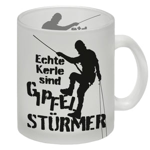 Echte Kerle sind Gipfelstürmer Kaffeebecher für Kletterer