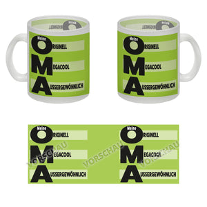 Meine Oma - Originell Megacool Außergewöhnlich Kaffeebecher in orange