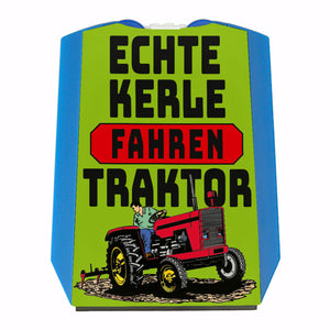 Echte Kerle fahren Traktor Parkscheibe in gelb