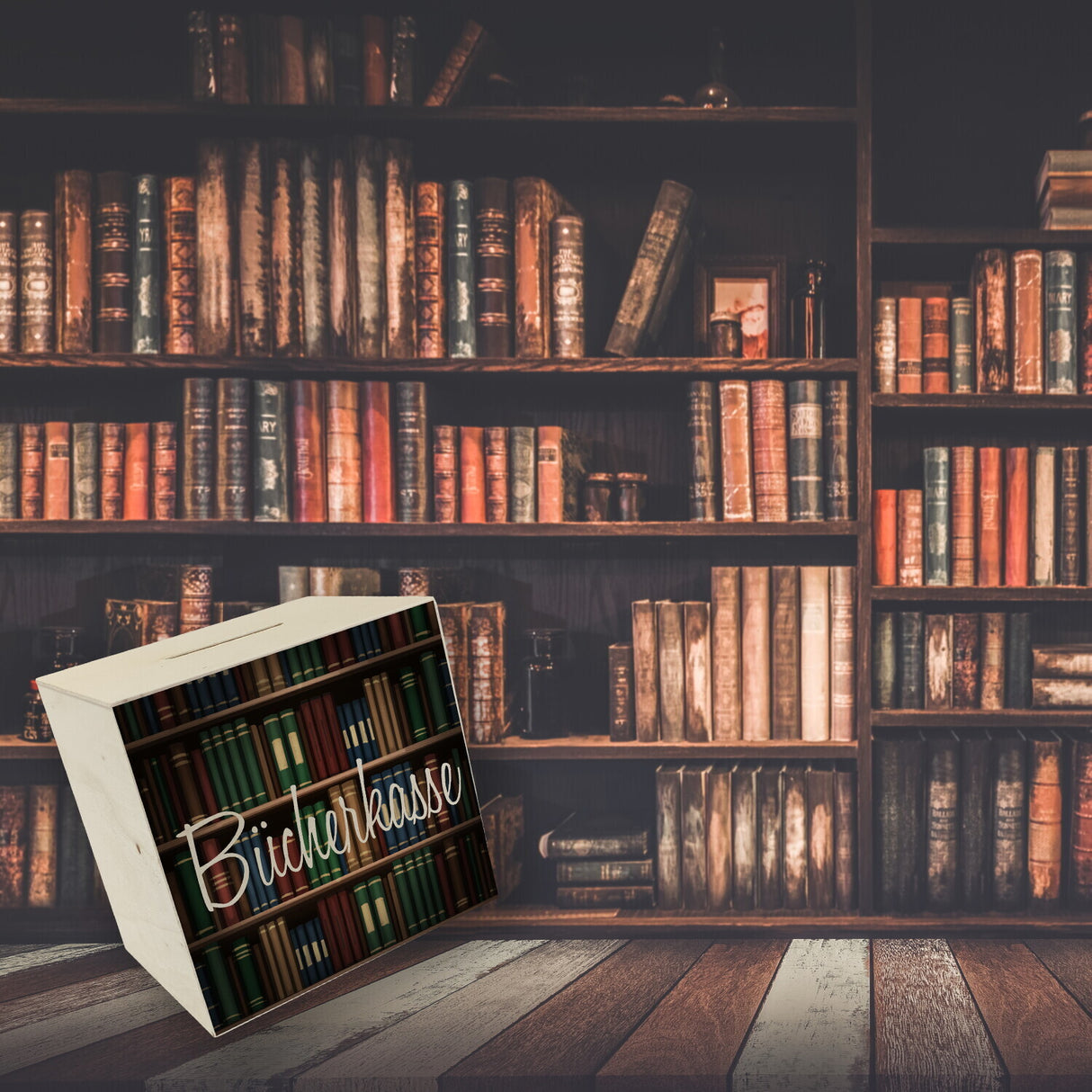 Bücherkasse Spardose für Leseratten