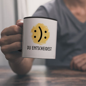 Gute Laune schlechte Laune Kaffeebecher