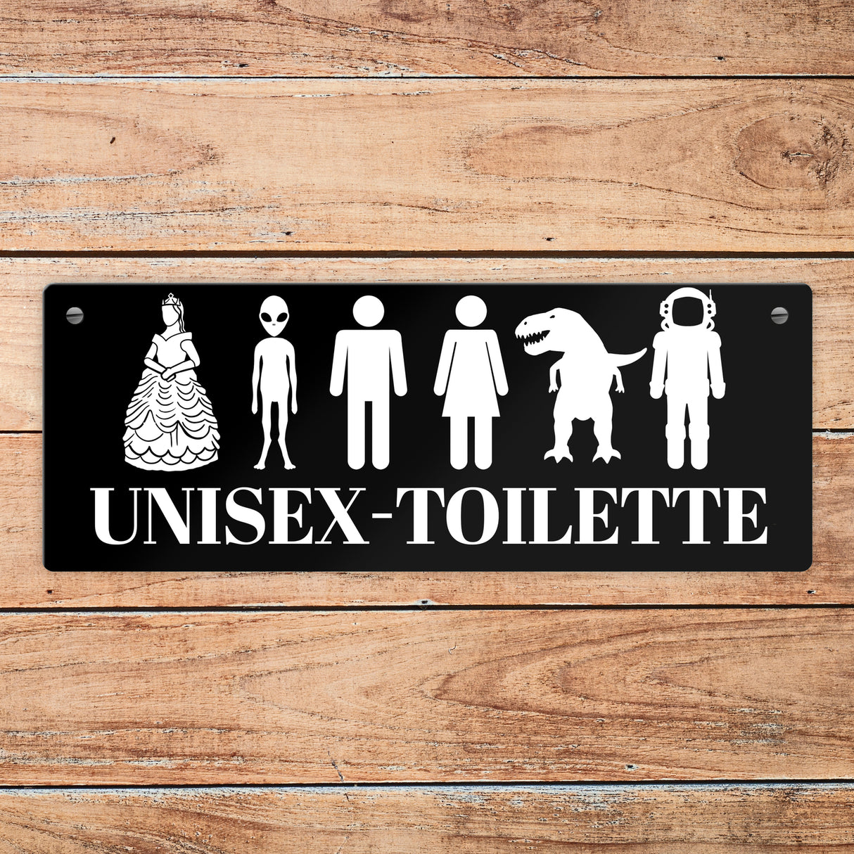Unisex-Toilette Metallschild