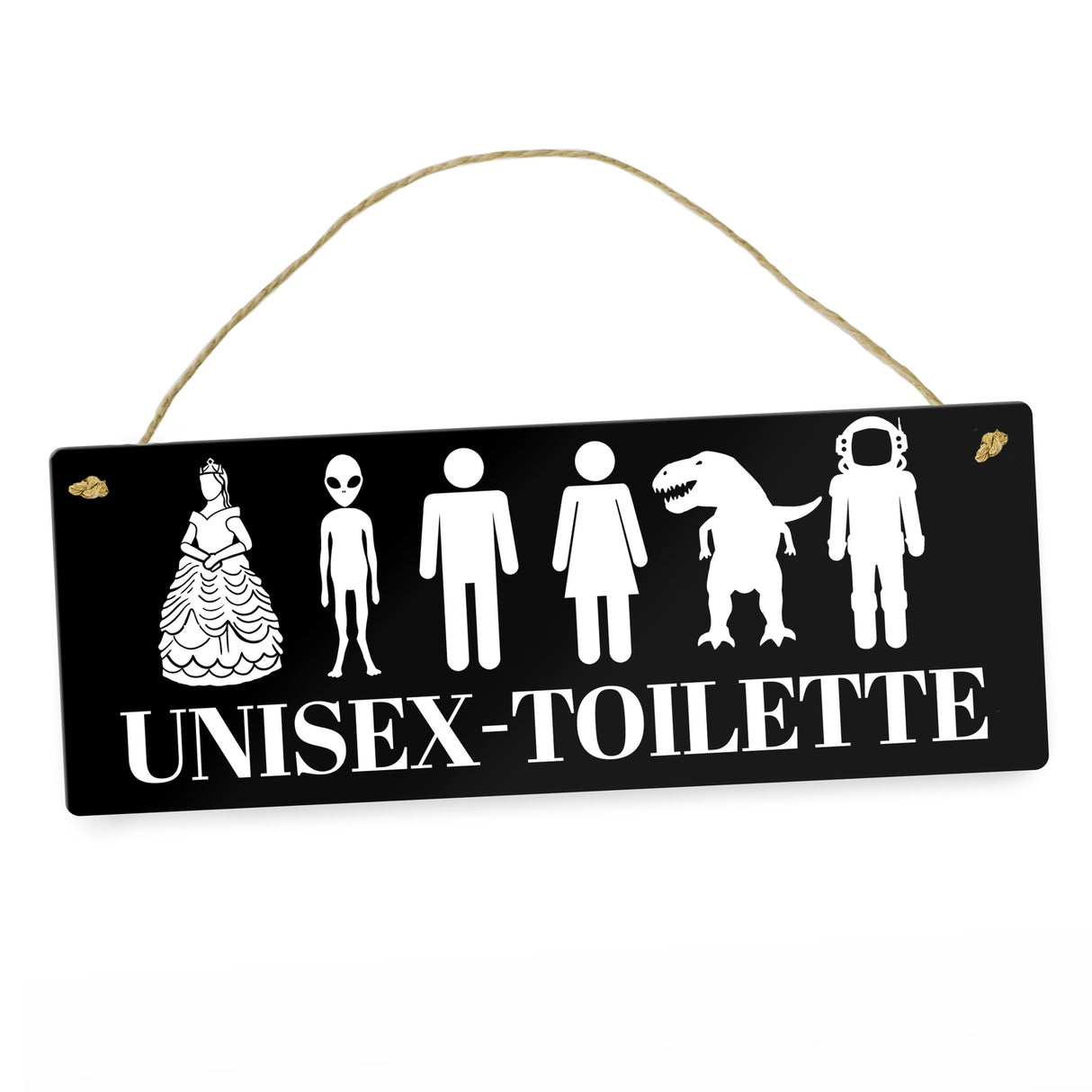 Unisex-Toilette Metallschild