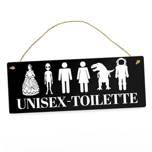Unisex-Toilette Metallschild