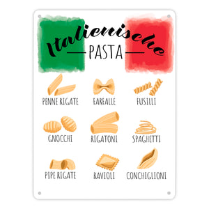 Italienische Pasta Metallschild