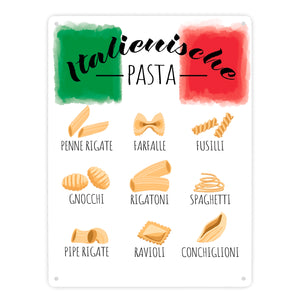 Italienische Pasta Metallschild