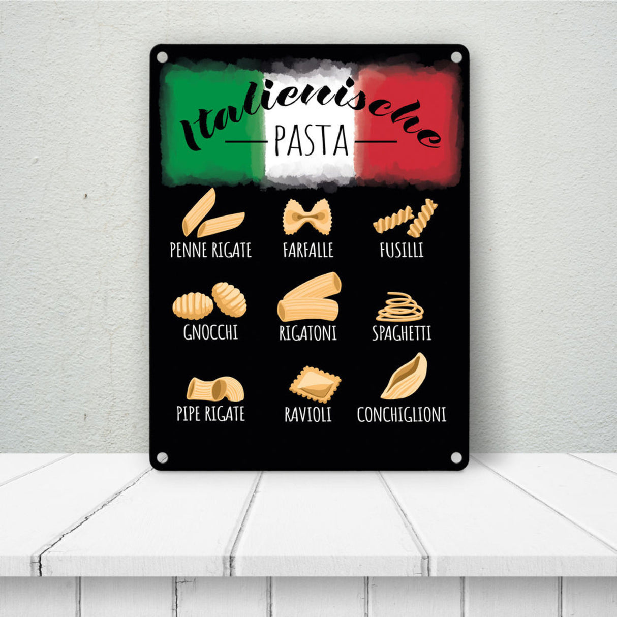 Italienische Pasta Metallschild
