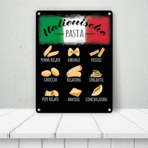 Italienische Pasta Metallschild