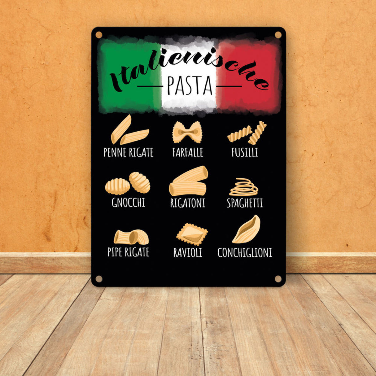 Italienische Pasta Metallschild
