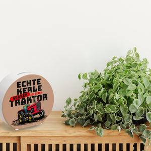 Echte Kerle sparen auf ihren Traktor Spardose für Landwirte