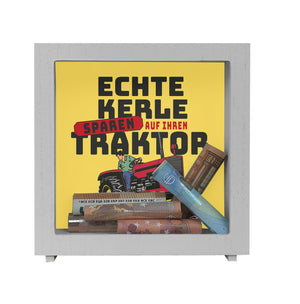 Echte Kerle sparen auf ihren Traktor Spardose für Landwirte