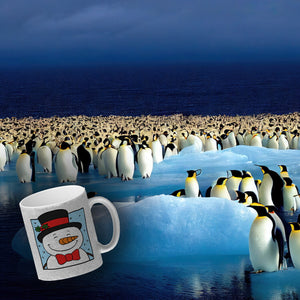Schneemann & Pinguin Kaffeebecher