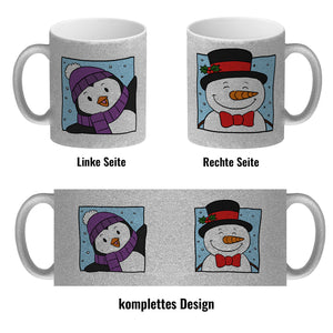 Schneemann & Pinguin Kaffeebecher