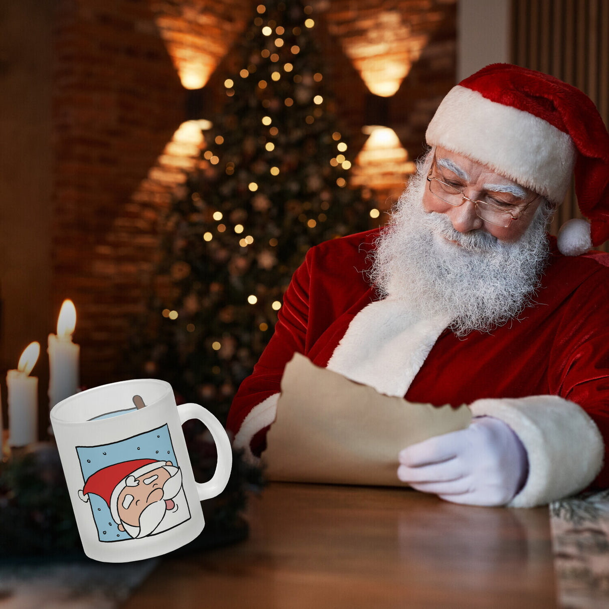 Rentier & Weihnachtsmann Kaffeebecher