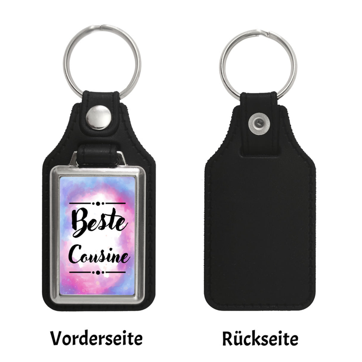 Beste Schwester Schlüsselanhänger in Wasserfarbenoptik