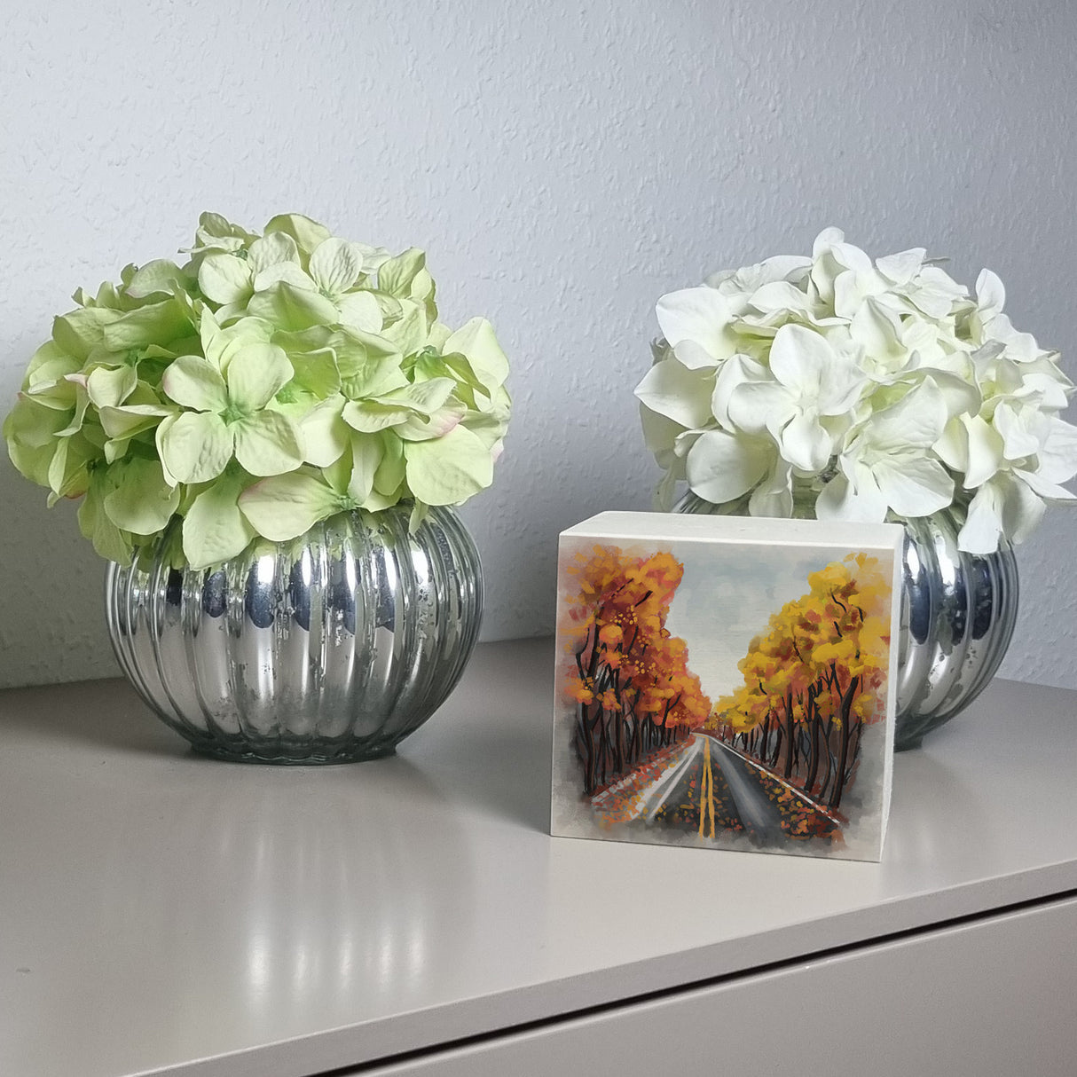 Allee im Herbst Spardose in Wasserfarbenoptik