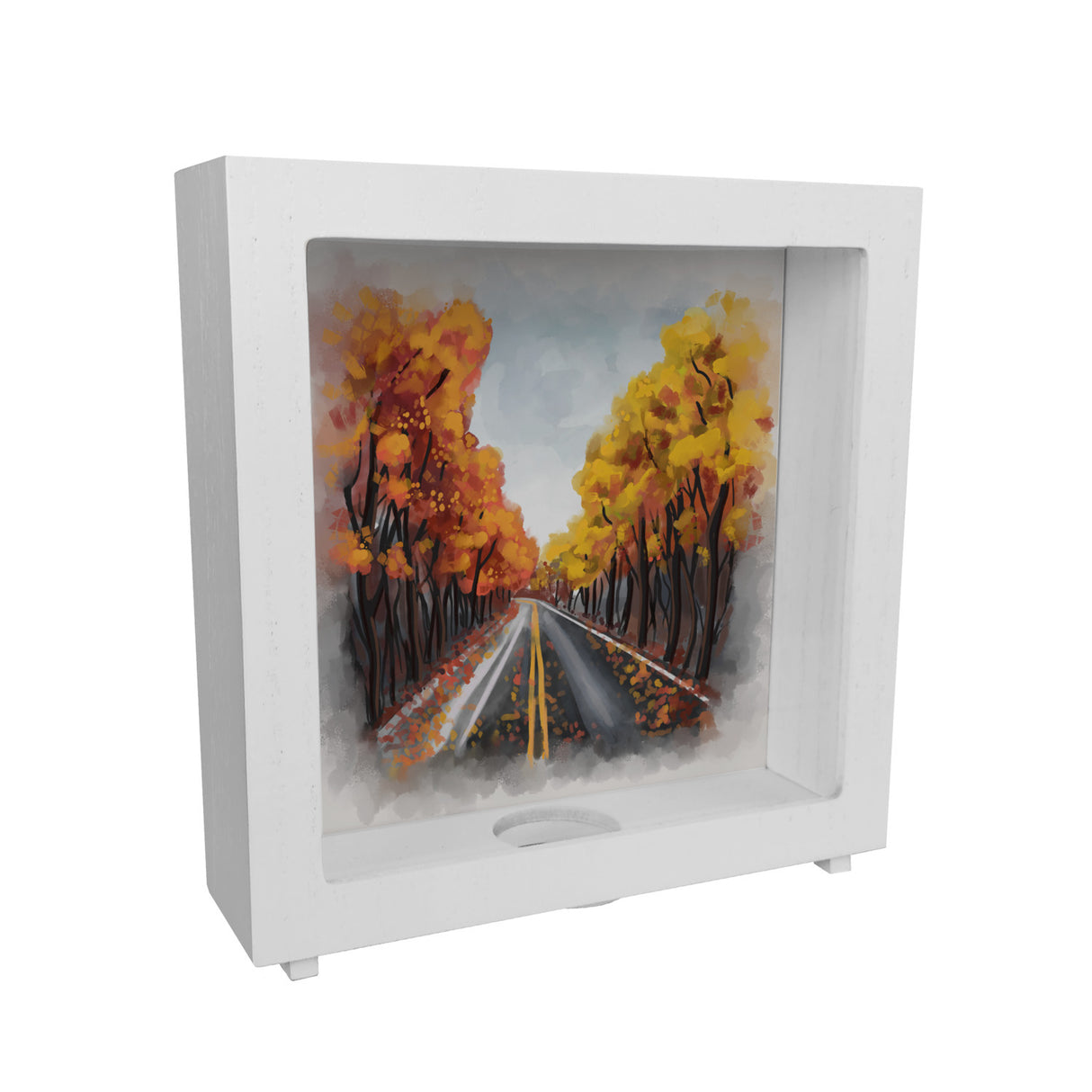 Allee im Herbst Spardose in Wasserfarbenoptik