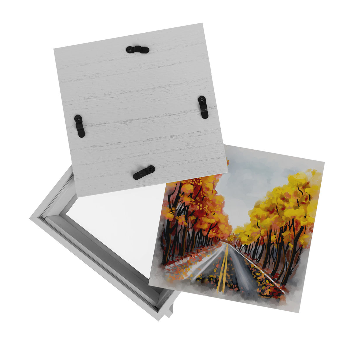Allee im Herbst Spardose in Wasserfarbenoptik