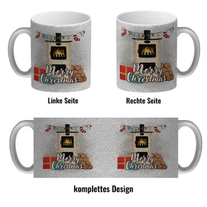 Merry Christmas Holzofen Kaffeebecher für Weihnachten