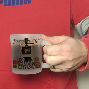 Merry Christmas Holzofen Kaffeebecher für Weihnachten