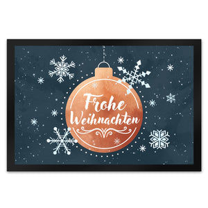 Frohe Weihnachten Christbaumkugel Fußmatte