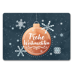 Frohe Weihnachten Christbaumkugel Fußmatte