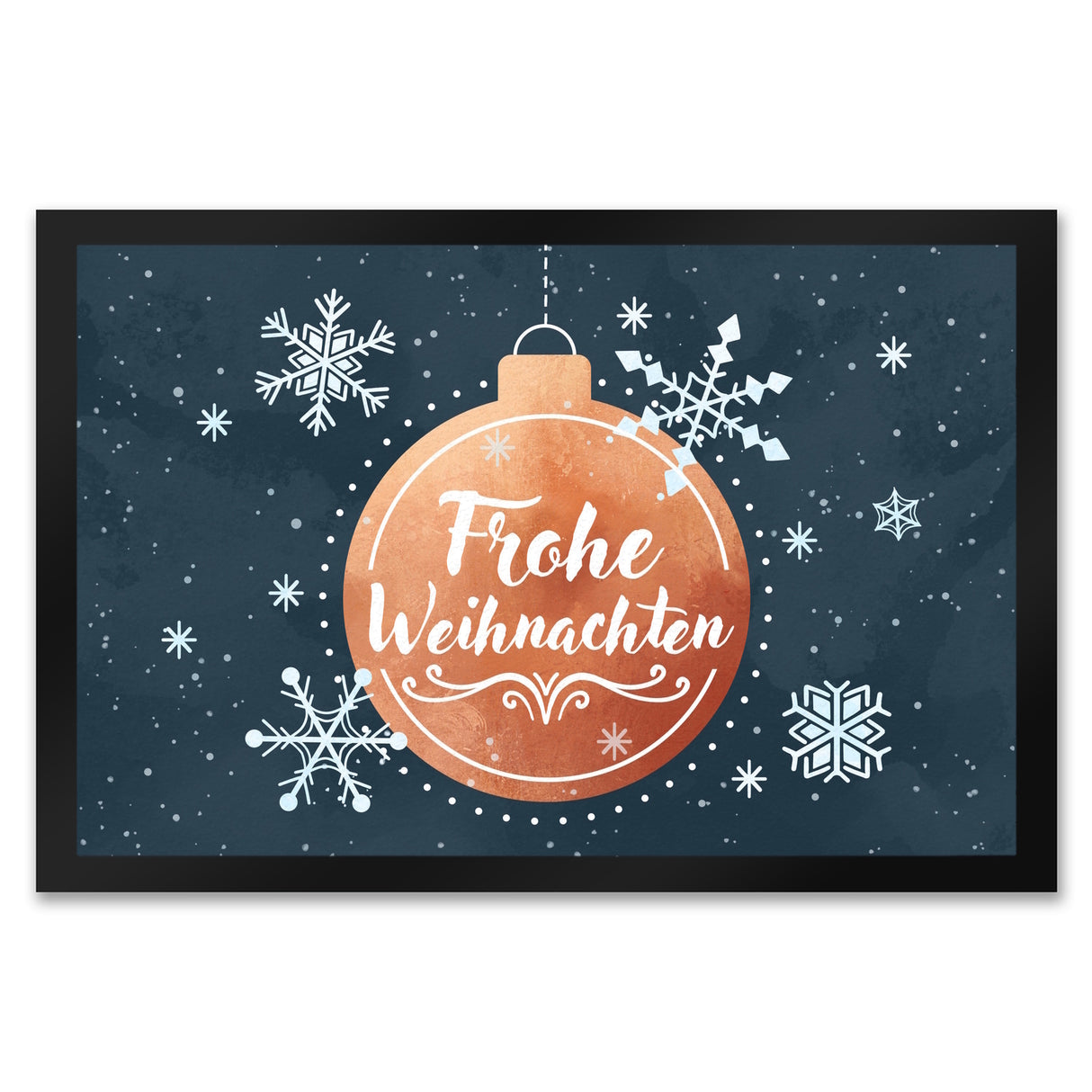 Frohe Weihnachten Christbaumkugel Fußmatte