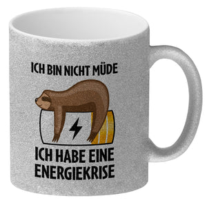Bin nicht müde ich habe eine Energiekrise Katze Kaffeebecher