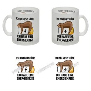 Bin nicht müde ich habe eine Energiekrise Katze Kaffeebecher