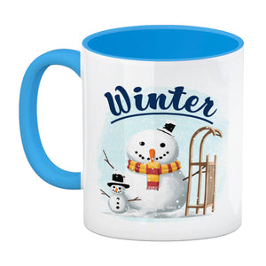 Winter Schneemann Kaffeebecher