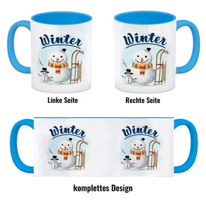 Winter Schneemann Kaffeebecher