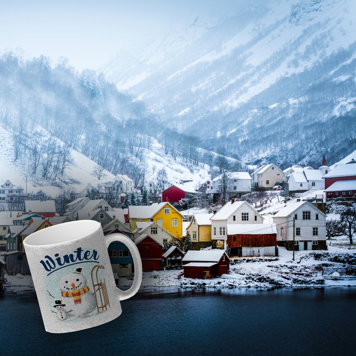 Winter Schneemann Kaffeebecher