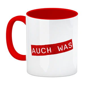 Hinten steht auch was Kaffeebecher