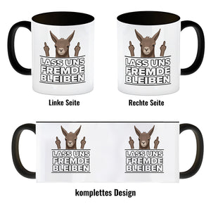 Lass uns Fremde bleiben mit Lama Kaffeebecher