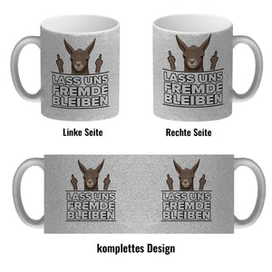 Lass uns Fremde bleiben mit Lama Kaffeebecher