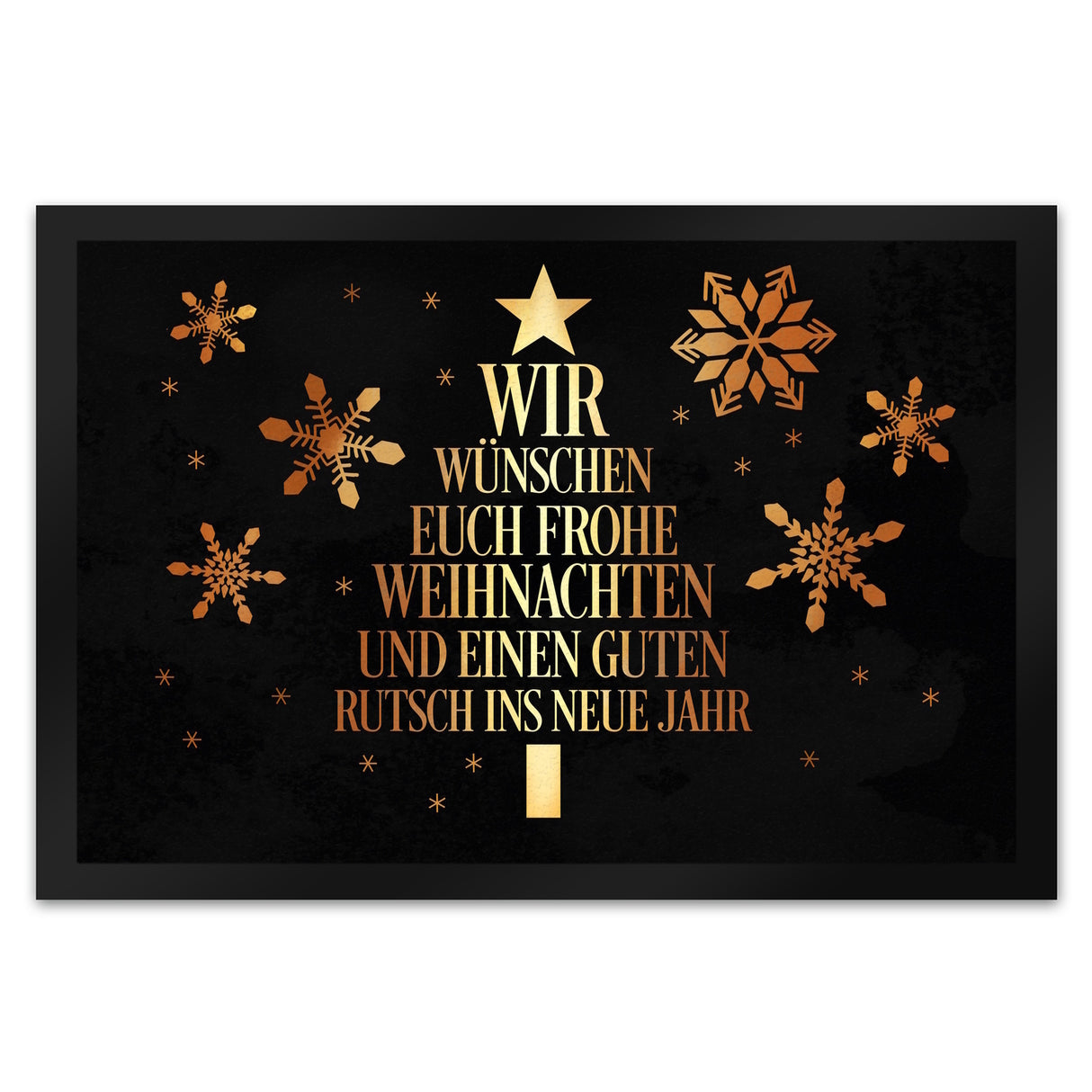 Frohe Weihnachten & einen guten Rutsch Christbaum Fußmatte