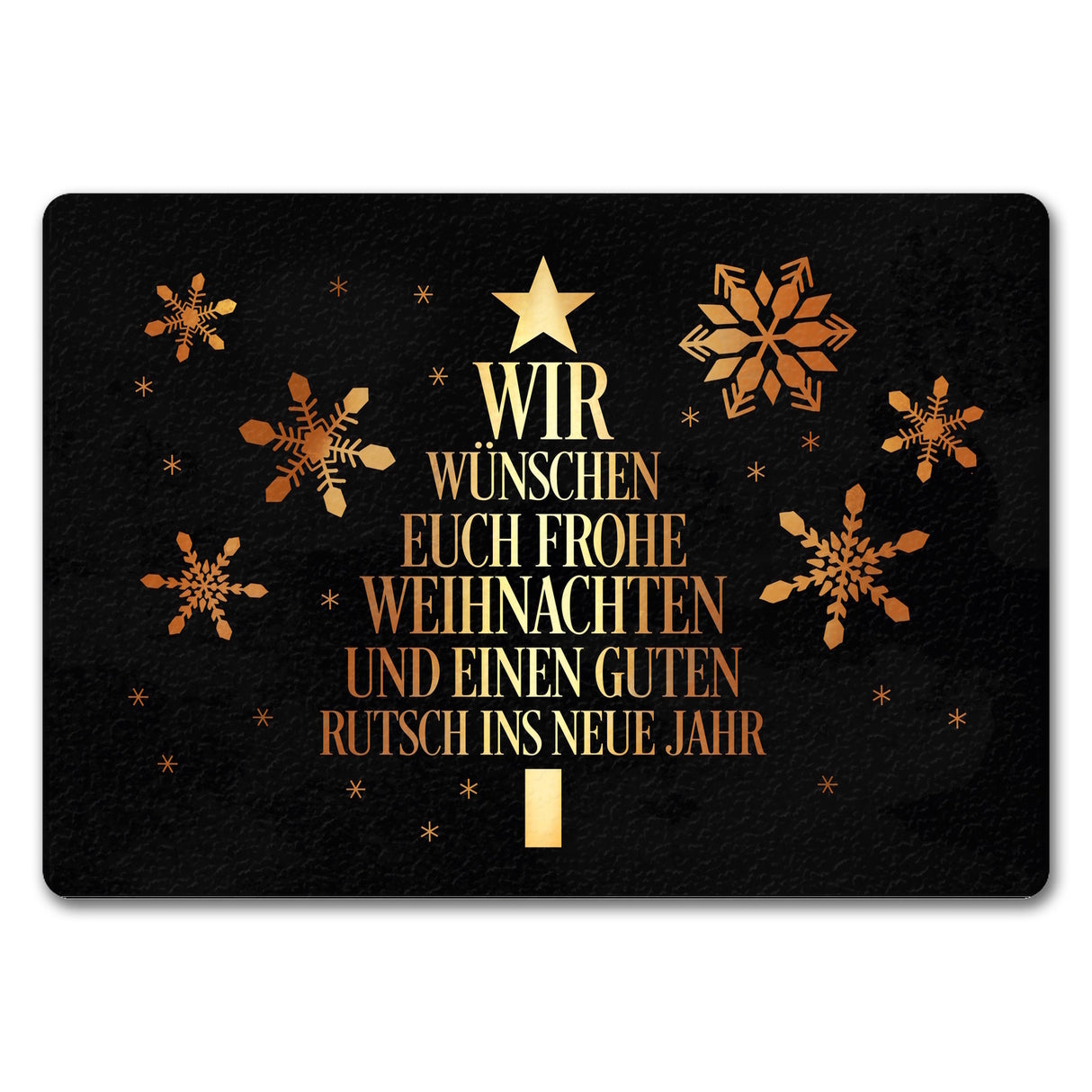Frohe Weihnachten & einen guten Rutsch Christbaum Fußmatte